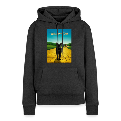 Wizard of Cats – Der gelbe Weg gehört Krümel | Frauen Premium Hoodie - Anthrazit meliert