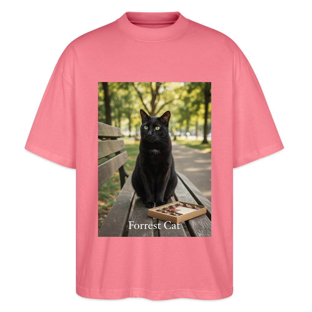 Forrest Cat – Krümel wartet | Stanley/Stella Oversized Unisex Bio T-Shirt Blaster - Pink 