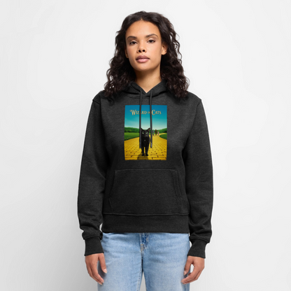Wizard of Cats – Der gelbe Weg gehört Krümel | Frauen Premium Hoodie - Anthrazit meliert