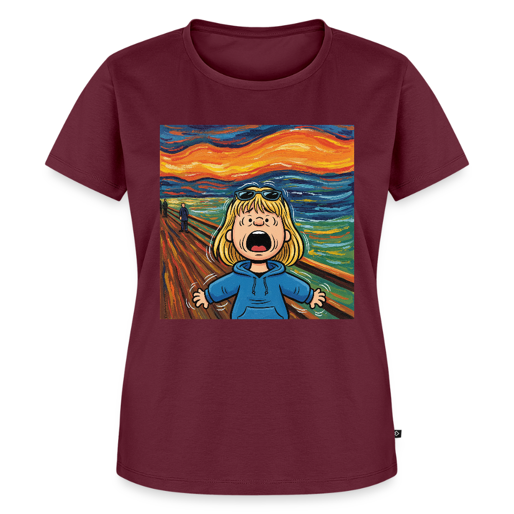 Der Schrei… manchmal bist du es selbst | Frauen Premium T-Shirt - Burgunderrot