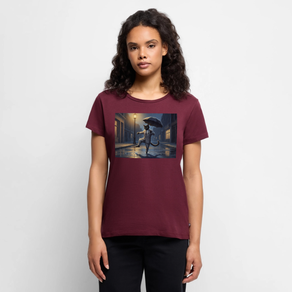 Krümel tanzt im Regen | Frauen Premium T-Shirt - Burgunderrot