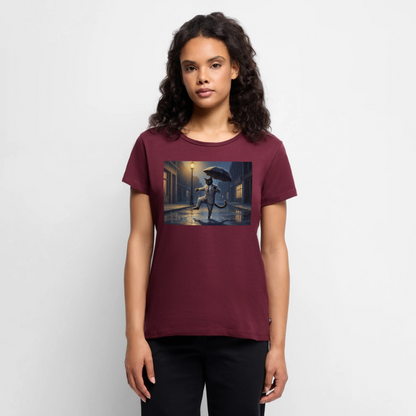 Krümel tanzt im Regen | Frauen Premium T-Shirt - Burgunderrot