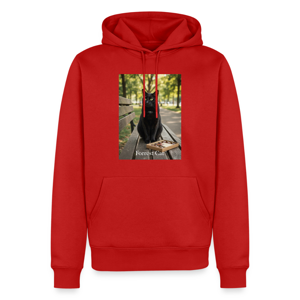 Forrest Cat – Krümel wartet | Männer Premium Hoodie - Rot