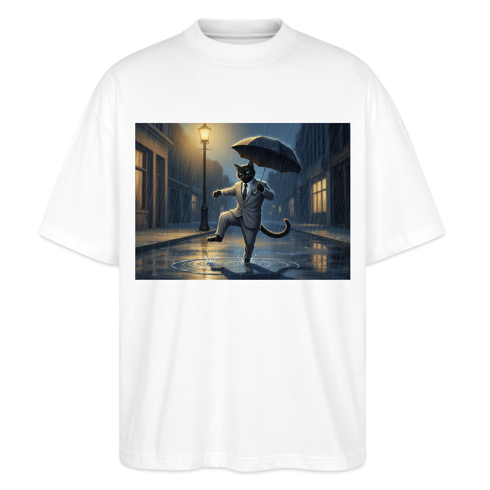 Krümel tanzt im Regen | Stanley/Stella Oversized Unisex Bio T-Shirt Blaster - Weiß