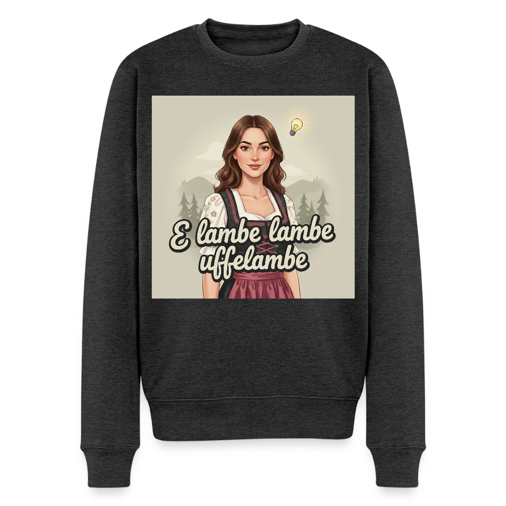 E Lambe, lambe, uffelambe – Alemannischer Geistesblitz |  Männer Premium Pullover - Anthrazit meliert
