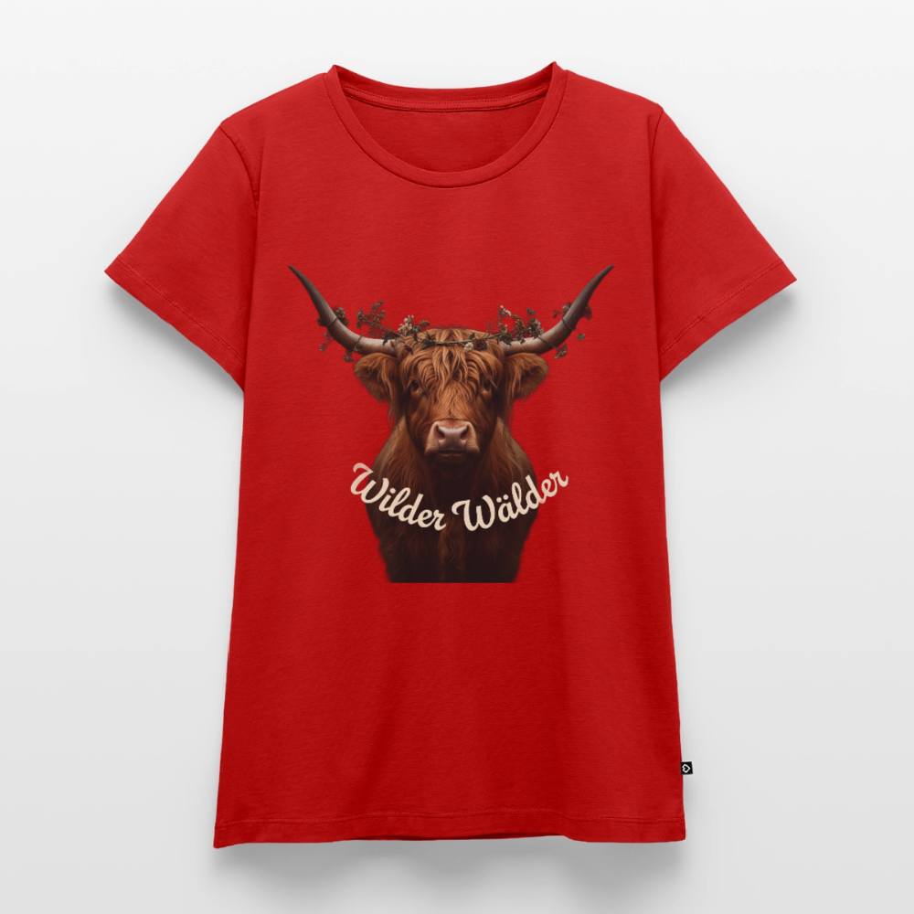 Wilder Wälder – Schwarzwald Highland Rind | Frauen Premium T-Shirt - Rot