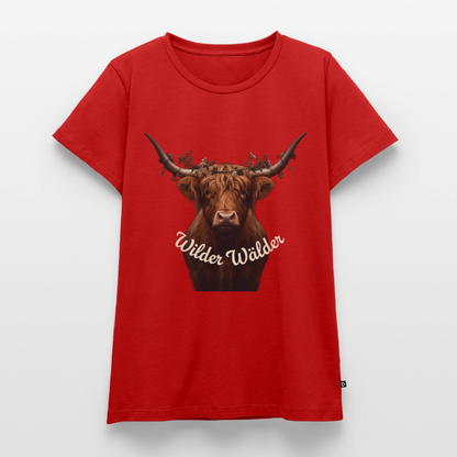 Wilder Wälder – Schwarzwald Highland Rind | Frauen Premium T-Shirt - Rot