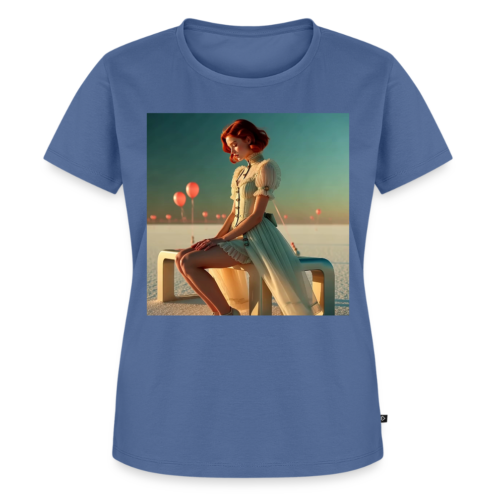 Leise Gedanken bei lauter Farben | Frauen Premium T-Shirt - Taubenblau