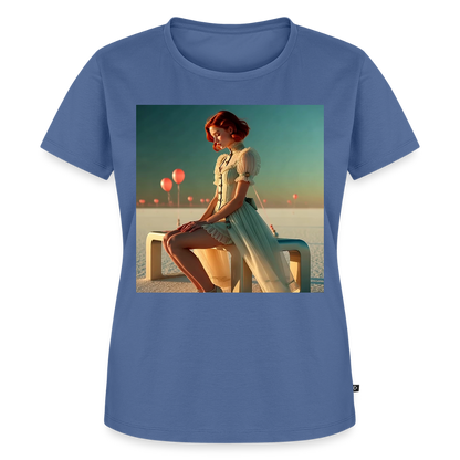 Leise Gedanken bei lauter Farben | Frauen Premium T-Shirt - Taubenblau