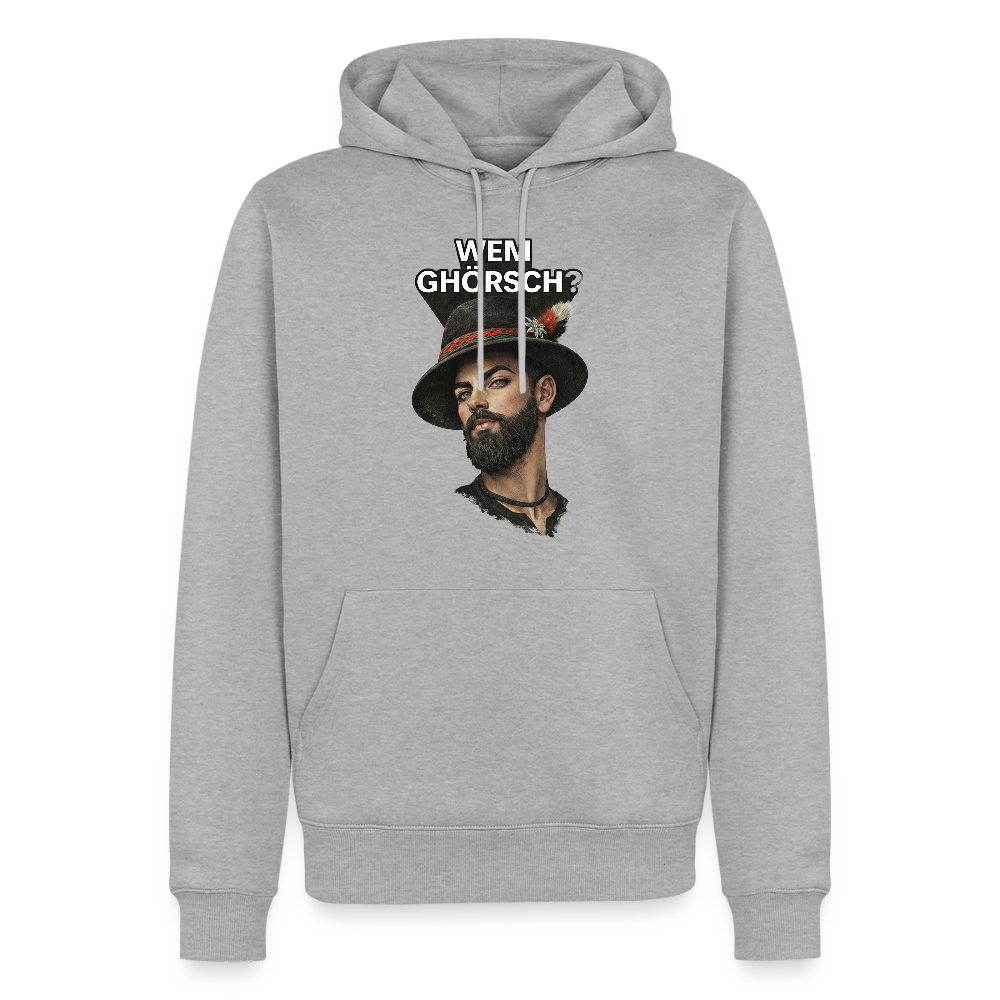 Wem ghörsch? – Alemannische Klärung | Männer Premium Hoodie - Grau meliert