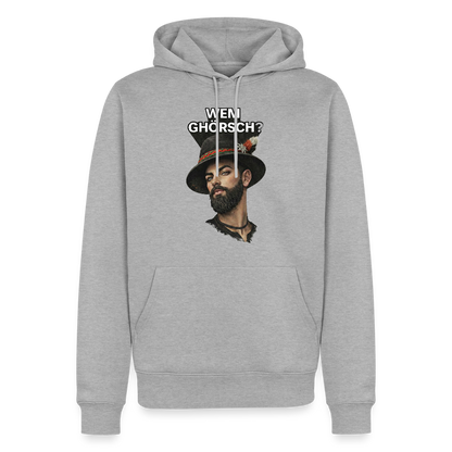 Wem ghörsch? – Alemannische Klärung | Männer Premium Hoodie - Grau meliert