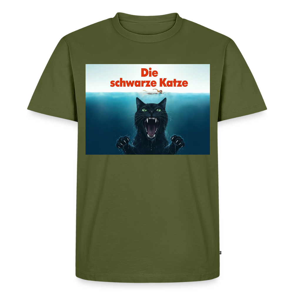 Die schwarze Katze – Krümel taucht auf | Männer Premium T-Shirt - Khaki
