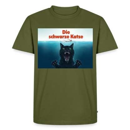 Die schwarze Katze – Krümel taucht auf | Männer Premium T-Shirt - Khaki
