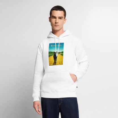 Wizard of Cats – Der gelbe Weg gehört Krümel | Männer Premium Hoodie - Weiß