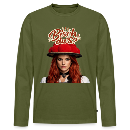 Bisch du’s? – Schwarzwaldmädel | Männer Premium Bio Langarmshirt - Khaki