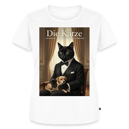 Die Katze – Krümel regelt das | Frauen Premium T-Shirt - Weiß