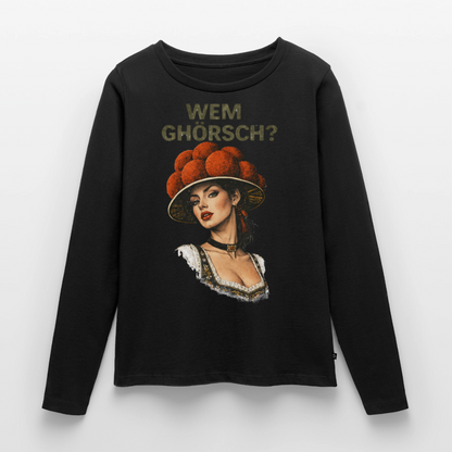 Wem ghörsch? – Schwarzwald Edition | Frauen Premium Bio Langarmshirt - Schwarz