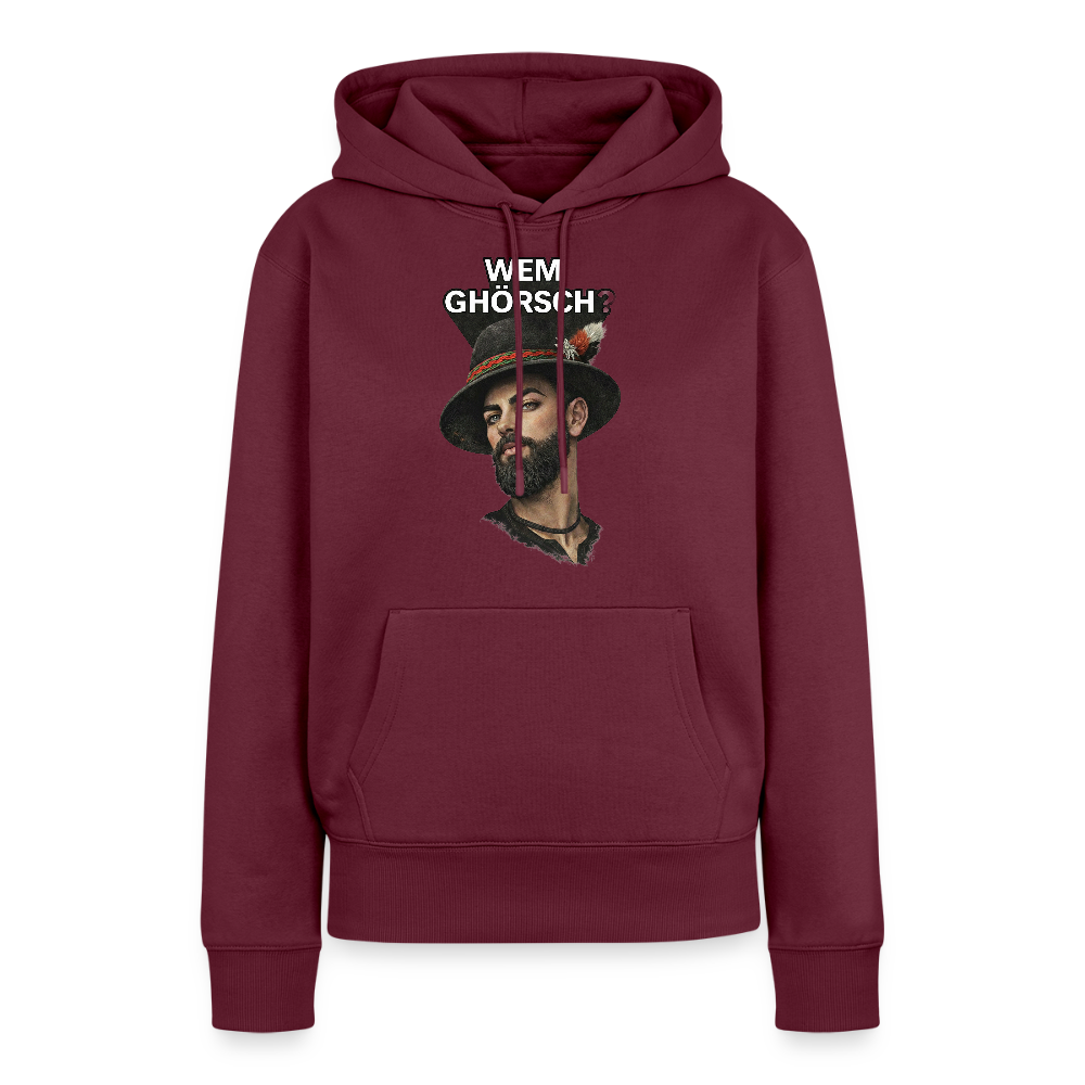 Wem ghörsch? – Alemannische Klärung | Frauen Premium Hoodie - Burgunderrot