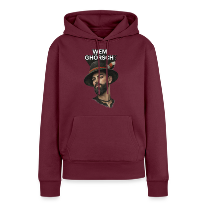 Wem ghörsch? – Alemannische Klärung | Frauen Premium Hoodie - Burgunderrot