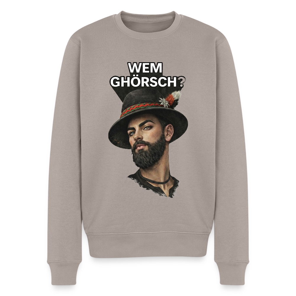 Wem ghörsch? – Alemannische Klärung |  Männer Premium Pullover - Taupe