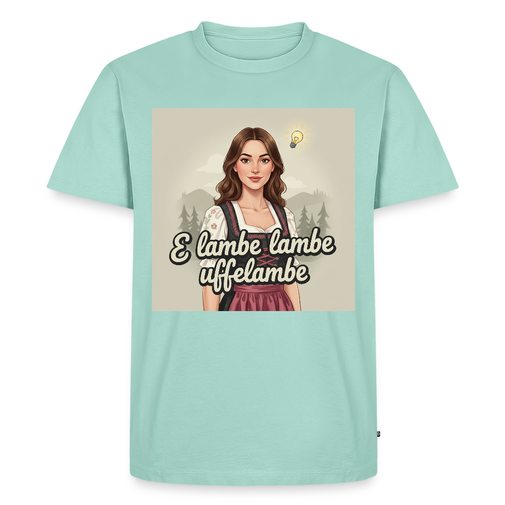 E Lambe, lambe, uffelambe – Alemannischer Geistesblitz | Männer Premium T-Shirt - Mint 