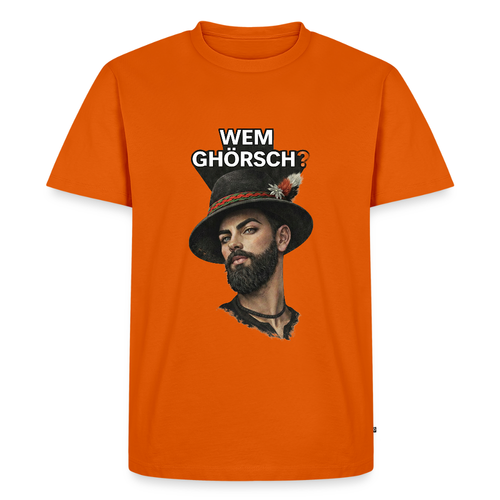 Wem ghörsch? – Alemannische Klärung | Männer Premium T-Shirt - Orange 