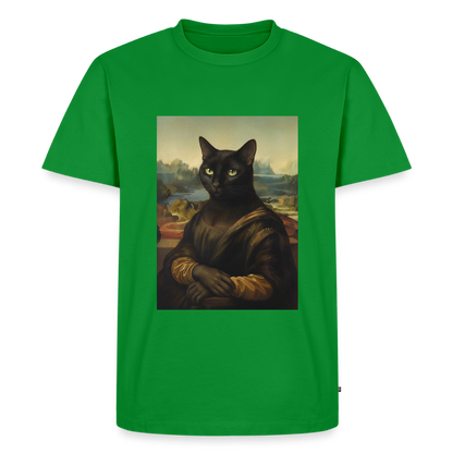 Mona Lisa… aber es ist eine Katze | Männer Premium T-Shirt - Grün