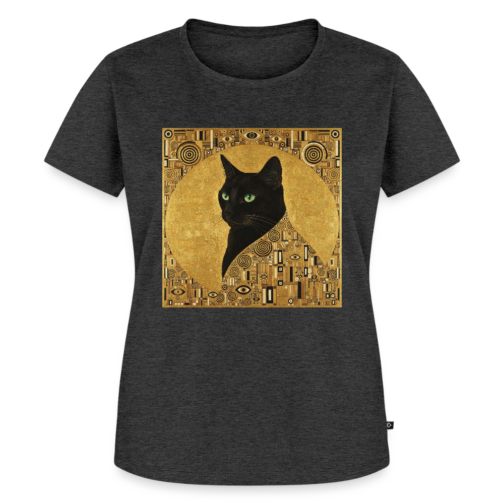 Adele… aber sie schnurrt – Goldene Katze à la Klimt | Frauen Premium T-Shirt - Anthrazit meliert