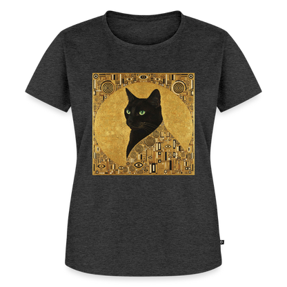 Adele… aber sie schnurrt – Goldene Katze à la Klimt | Frauen Premium T-Shirt - Anthrazit meliert