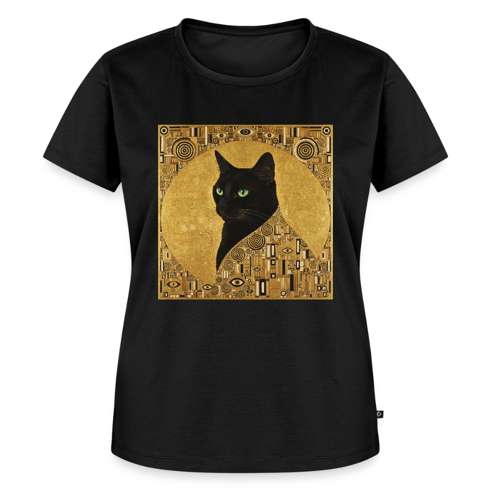 Adele… aber sie schnurrt – Goldene Katze à la Klimt | Frauen Premium T-Shirt - Schwarz