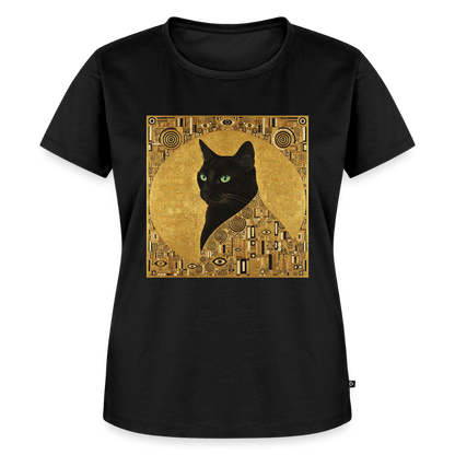 Adele… aber sie schnurrt – Goldene Katze à la Klimt | Frauen Premium T-Shirt - Schwarz
