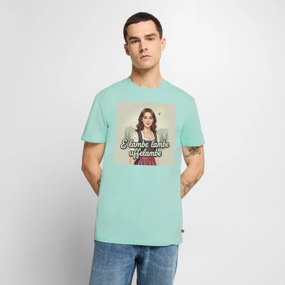 E Lambe, lambe, uffelambe – Alemannischer Geistesblitz | Männer Premium T-Shirt - Mint 