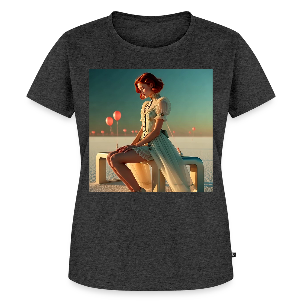 Leise Gedanken bei lauter Farben | Frauen Premium T-Shirt - Anthrazit meliert