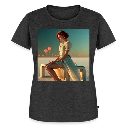 Leise Gedanken bei lauter Farben | Frauen Premium T-Shirt - Anthrazit meliert