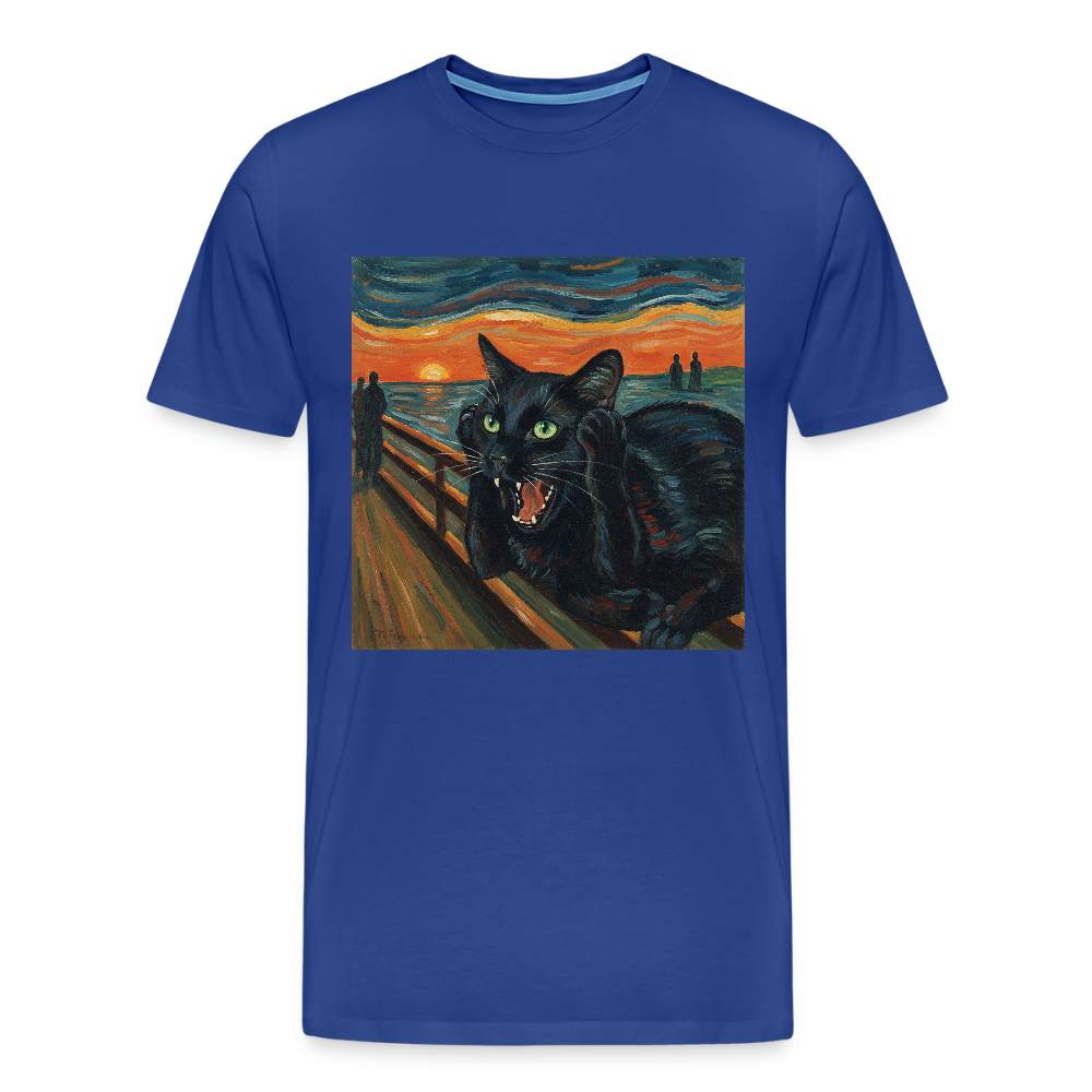 Der Schrei… aber die Katze hat’s zuerst gemerkt | Männer Premium T-Shirt - Königsblau