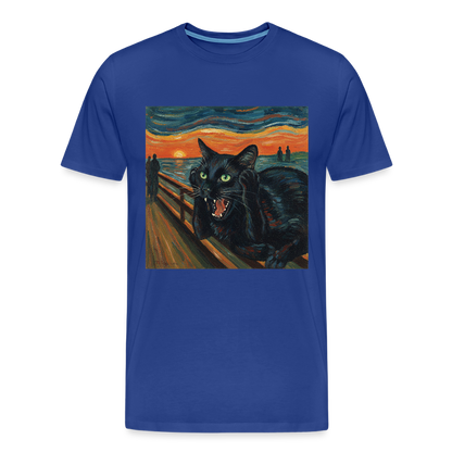 Der Schrei… aber die Katze hat’s zuerst gemerkt | Männer Premium T-Shirt - Königsblau