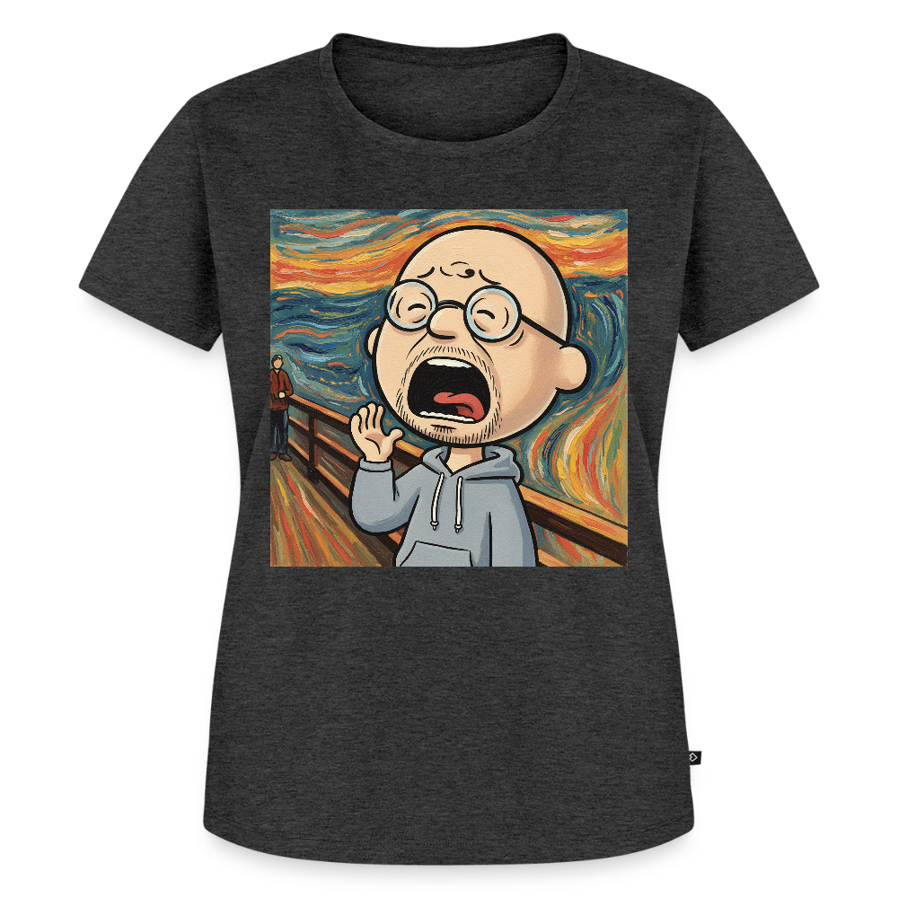 Der Schrei… aber heute bin ich dran | Frauen Premium T-Shirt - Anthrazit meliert