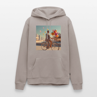 Fahrt ins Ungewisse (mit Blumen) | Männer Premium Hoodie - Taupe