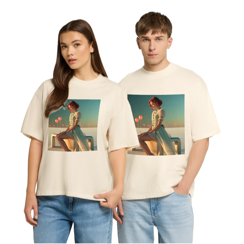 Leise Gedanken bei lauter Farben | Stanley/Stella Oversized Unisex Bio T-Shirt Blaster - Natur