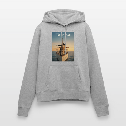 Titanicat – Ich bin der König der Kratzbäume | Frauen Premium Hoodie - Grau meliert