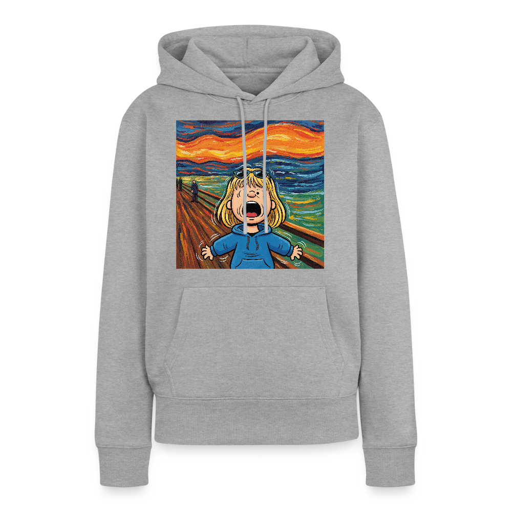 Der Schrei… manchmal bist du es selbst | Frauen Premium Hoodie - Grau meliert