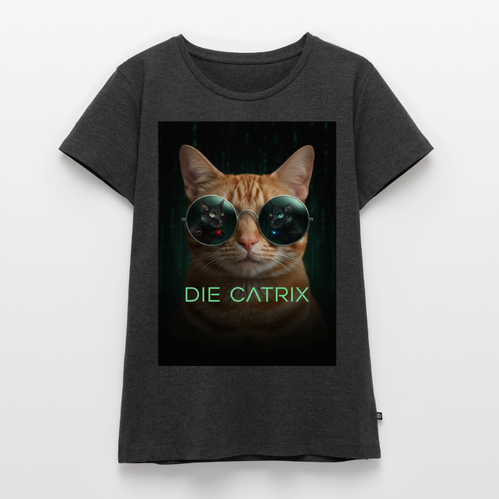 Die Catrix – Krümel erwacht | Frauen Premium T-Shirt - Anthrazit meliert