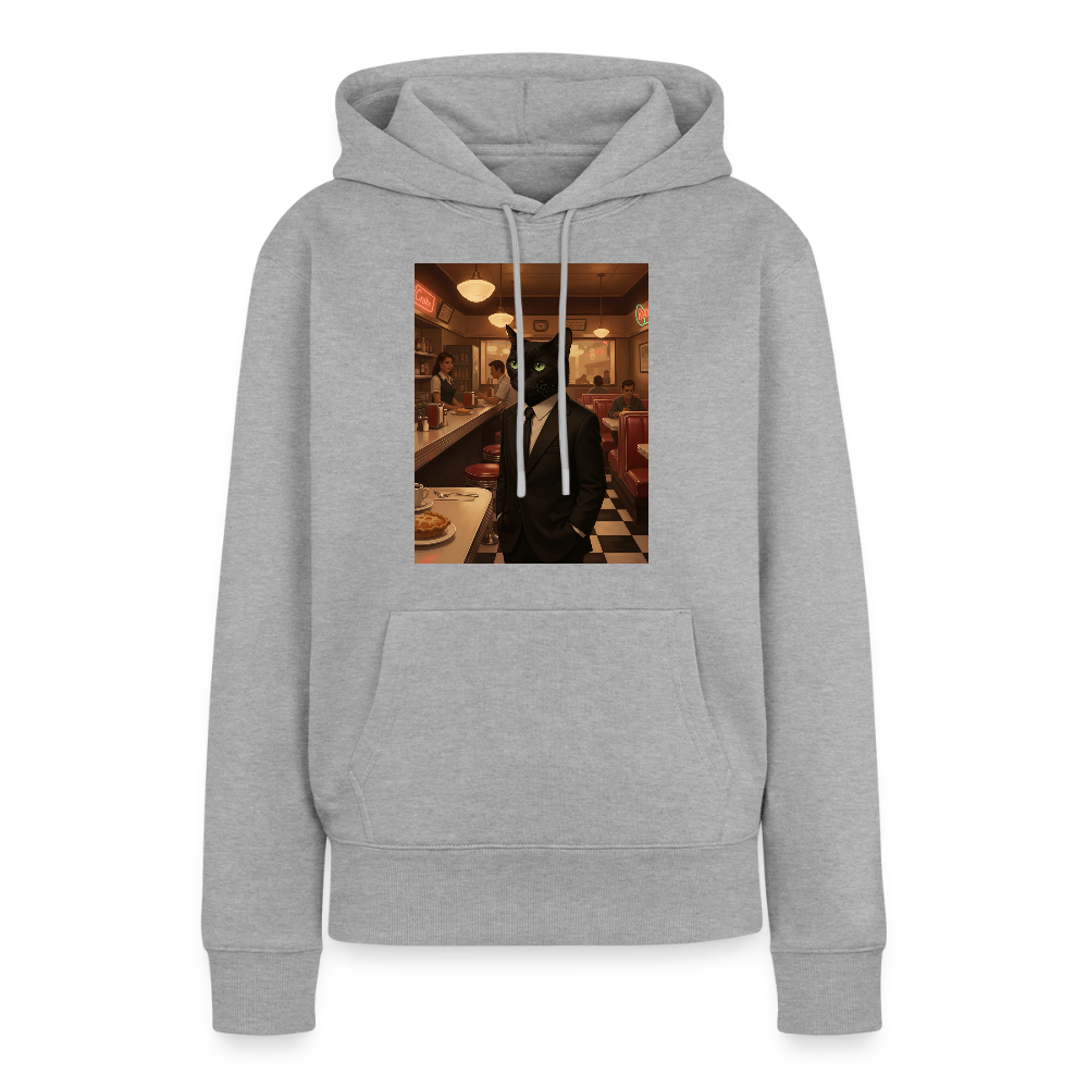 Krümel – Royale mit Pfote | Frauen Premium Hoodie - Grau meliert
