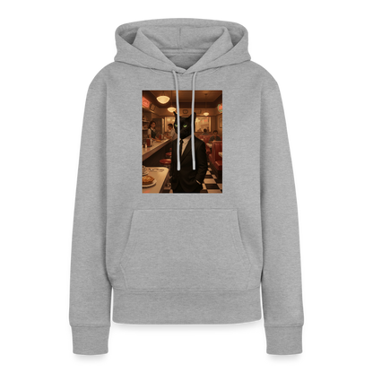 Krümel – Royale mit Pfote | Frauen Premium Hoodie - Grau meliert