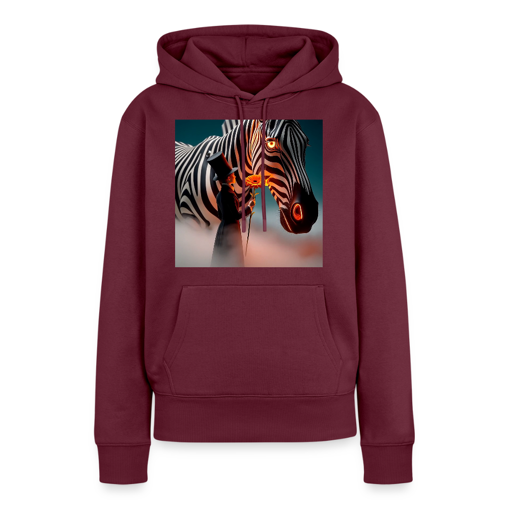 Blumen für ein Zebra | Frauen Premium Hoodie - Burgunderrot