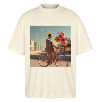 Fahrt ins Ungewisse (mit Blumen) | Stanley/Stella Oversized Unisex Bio T-Shirt Blaster - Natur