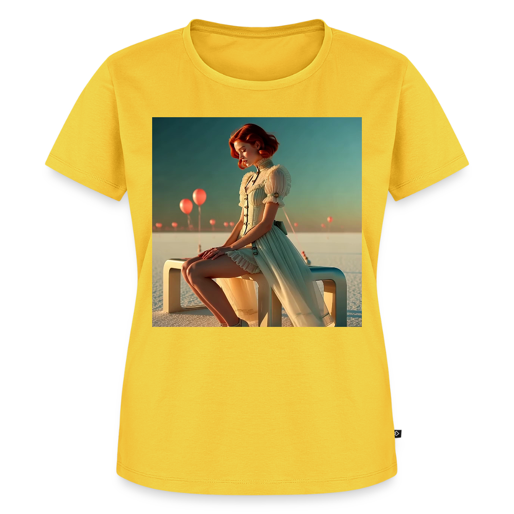 Leise Gedanken bei lauter Farben | Frauen Premium T-Shirt - Gelb