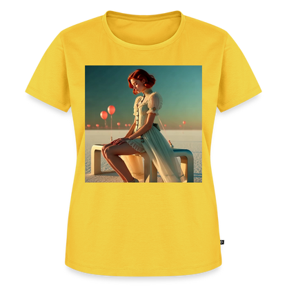 Leise Gedanken bei lauter Farben | Frauen Premium T-Shirt - Gelb