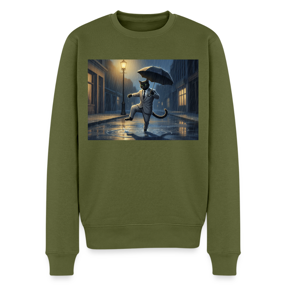 Krümel tanzt im Regen |  Männer Premium Pullover - Khaki
