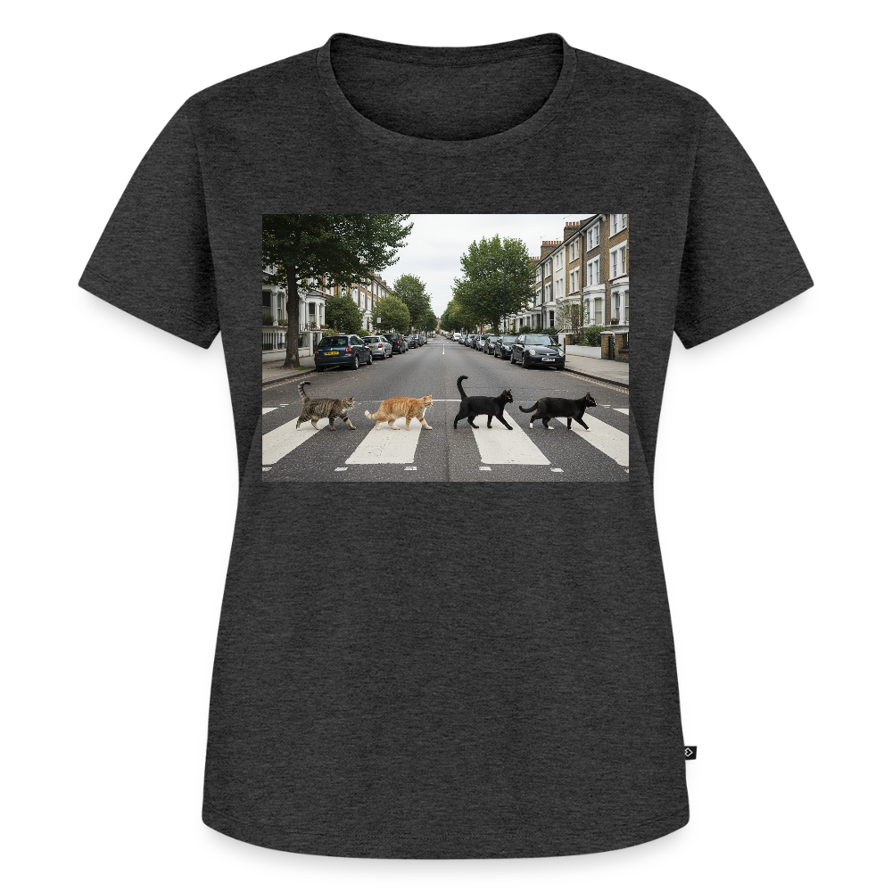 The Purrfect Crossing – Wir waren vor der Band da | Frauen Premium T-Shirt - Anthrazit meliert